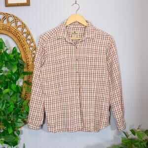 VTG Woolrich Cotton Plaid Flannel Shirt Petite Granola Outdoorsy | Soft Autumn